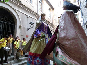 Festival Und&agrave;rius 2016. Ballada dels gegants de Girona, en F&egrave;lix i na &Agrave;ngels