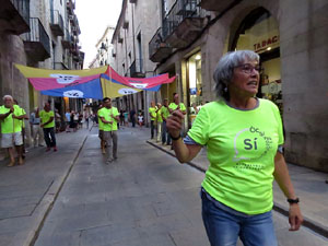 11 de setembre 2017. Assaig de la manifestaci&oacute; de la Diada al carrer Ciutadans i la pla&ccedil;a del Vi