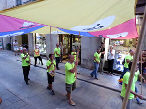 11 de setembre 2017. Assaig de la manifestaci&oacute; de la Diada al carrer Ciutadans i la pla&ccedil;a del Vi