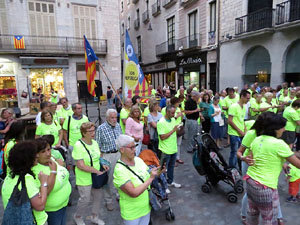 11 de setembre 2017. Assaig de la manifestaci&oacute; de la Diada al carrer Ciutadans i la pla&ccedil;a del Vi