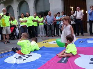 11 de setembre 2017. Assaig de la manifestaci&oacute; de la Diada al carrer Ciutadans i la pla&ccedil;a del Vi