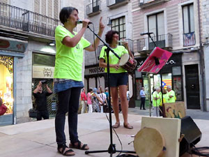 11 de setembre 2017. Assaig de la manifestaci&oacute; de la Diada al carrer Ciutadans i la pla&ccedil;a del Vi