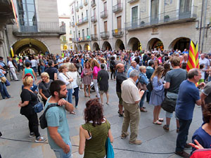 11 de setembre 2017. Concentraci&oacute; a la pla&ccedil;a del Vi en defensa del refer&egrave;ndum