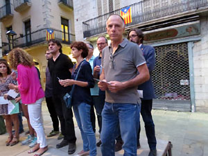 11 de setembre 2017. Concentraci&oacute; a la pla&ccedil;a del Vi en defensa del refer&egrave;ndum