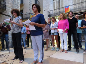 11 de setembre 2017. Concentraci&oacute; a la pla&ccedil;a del Vi en defensa del refer&egrave;ndum