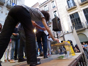 11 de setembre 2017. Concentraci&oacute; a la pla&ccedil;a del Vi en defensa del refer&egrave;ndum