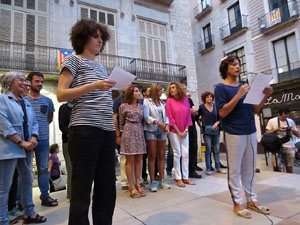 11 de setembre 2017. Concentraci&oacute; a la pla&ccedil;a del Vi en defensa del refer&egrave;ndum