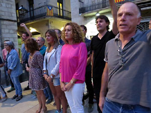 11 de setembre 2017. Concentraci&oacute; a la pla&ccedil;a del Vi en defensa del refer&egrave;ndum