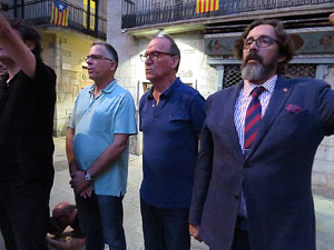 11 de setembre 2017. Concentraci&oacute; a la pla&ccedil;a del Vi en defensa del refer&egrave;ndum