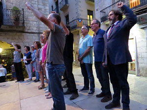 11 de setembre 2017. Concentraci&oacute; a la pla&ccedil;a del Vi en defensa del refer&egrave;ndum