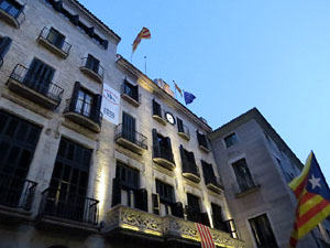11 de setembre 2017. Concentraci&oacute; a la pla&ccedil;a del Vi en defensa del refer&egrave;ndum