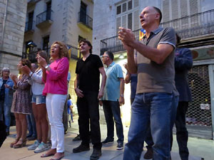 11 de setembre 2017. Concentraci&oacute; a la pla&ccedil;a del Vi en defensa del refer&egrave;ndum