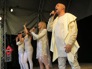 Festival A Capella 2017. Actuaci&oacute; del grup Fork a la pla&ccedil;a de la Independ&egrave;ncia