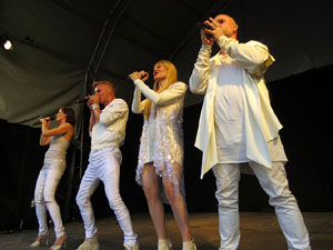 Festival A Capella 2017. Actuaci&oacute; del grup Fork a la pla&ccedil;a de la Independ&egrave;ncia