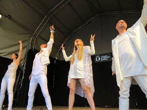 Festival A Capella 2017. Actuaci&oacute; del grup Fork a la pla&ccedil;a de la Independ&egrave;ncia