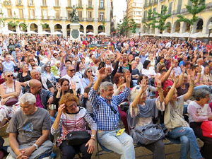 Festival A Capella 2017. Actuaci&oacute; del grup Fork a la pla&ccedil;a de la Independ&egrave;ncia