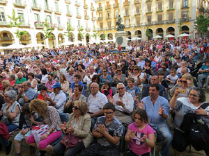 Festival A Capella 2017. Actuaci&oacute; del grup Fork a la pla&ccedil;a de la Independ&egrave;ncia