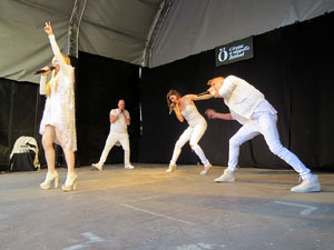 Festival A Capella 2017. Actuaci&oacute; del grup Fork a la pla&ccedil;a de la Independ&egrave;ncia
