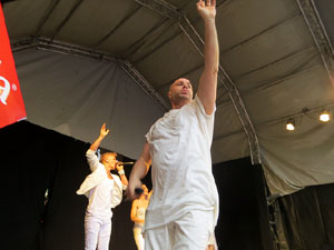Festival A Capella 2017. Actuaci&oacute; del grup Fork a la pla&ccedil;a de la Independ&egrave;ncia