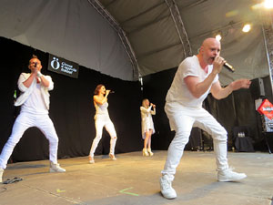 Festival A Capella 2017. Actuaci&oacute; del grup Fork a la pla&ccedil;a de la Independ&egrave;ncia