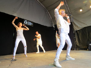 Festival A Capella 2017. Actuaci&oacute; del grup Fork a la pla&ccedil;a de la Independ&egrave;ncia
