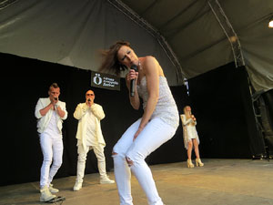 Festival A Capella 2017. Actuaci&oacute; del grup Fork a la pla&ccedil;a de la Independ&egrave;ncia