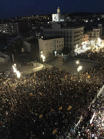Imatge elevada de la pla&ccedil;a de la Constituci&oacute;