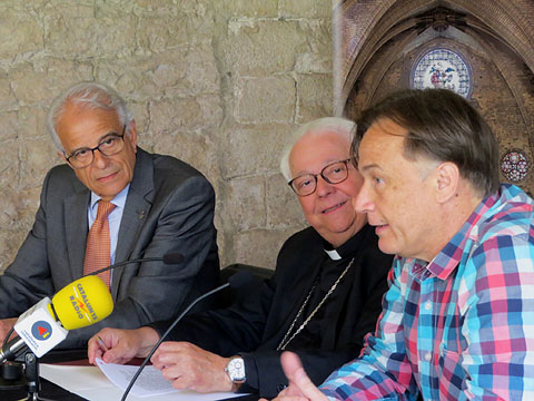 Un moment de la presentaci&oacute; amb Berloso, Pardo i Peraferrer