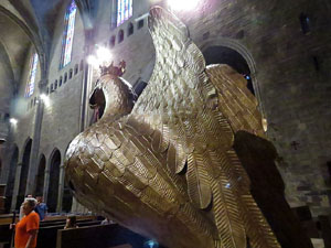 Corpus 2017. Assaig del ball de l'&Agrave;liga a la nau de la Catedral de Santa Maria