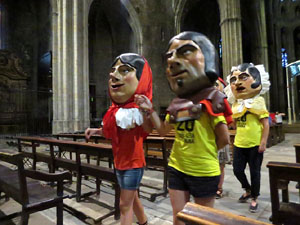 Corpus 2017. Assaig del ball de l'&Agrave;liga a la nau de la Catedral de Santa Maria