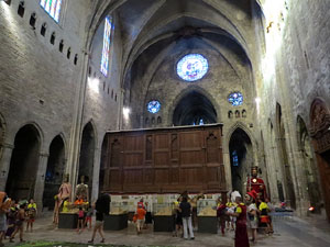 Corpus 2017. Assaig del ball de l'&Agrave;liga a la nau de la Catedral de Santa Maria