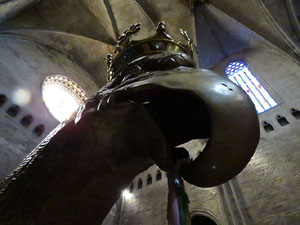 Corpus 2017. Assaig del ball de l'&Agrave;liga a la nau de la Catedral de Santa Maria
