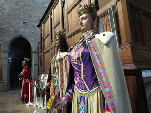 Corpus 2017. Assaig del ball de l'&Agrave;liga a la nau de la Catedral de Santa Maria