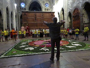 Corpus 2017. Assaig del ball de l'&Agrave;liga a la nau de la Catedral de Santa Maria
