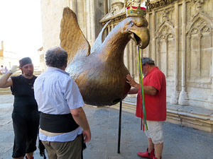 Corpus 2017. Assaig del ball de l'&Agrave;liga a la nau de la Catedral de Santa Maria