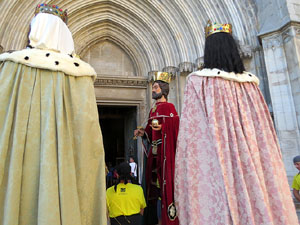 Corpus 2017. Assaig del ball de l'&Agrave;liga a la nau de la Catedral de Santa Maria