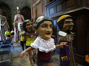 Corpus 2017. Assaig del ball de l'&Agrave;liga a la nau de la Catedral de Santa Maria