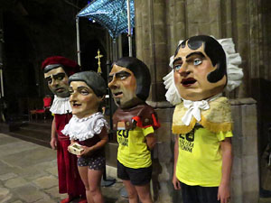 Corpus 2017. Assaig del ball de l'&Agrave;liga a la nau de la Catedral de Santa Maria
