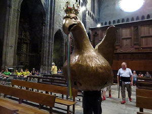 Corpus 2017. Assaig del ball de l'&Agrave;liga a la nau de la Catedral de Santa Maria