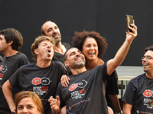 FITAG 2017 - Fotografia de grup de l'equip a la Casa de Cultura de Girona