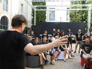 FITAG 2017 - Fotografia de grup de l'equip a la Casa de Cultura de Girona