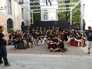 FITAG 2017 - Fotografia de grup de l'equip a la Casa de Cultura de Girona