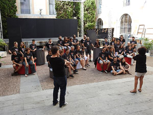 FITAG 2017 - Fotografia de grup de l'equip a la Casa de Cultura de Girona