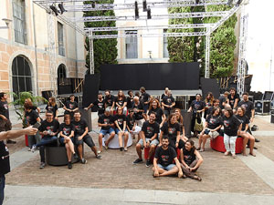FITAG 2017 - Fotografia de grup de l'equip a la Casa de Cultura de Girona