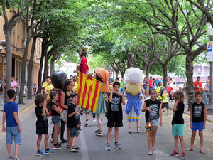 Arribada a Girona de la Flama del Canig&oacute; 2017