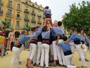 Arribada a Girona de la Flama del Canig&oacute; 2017