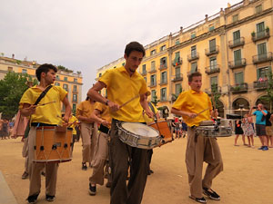 Arribada a Girona de la Flama del Canig&oacute; 2017