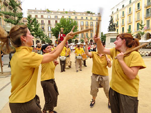 Arribada a Girona de la Flama del Canig&oacute; 2017