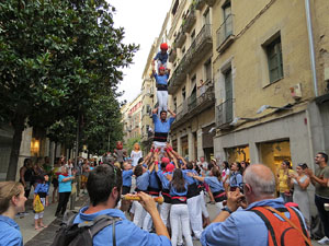 Arribada a Girona de la Flama del Canig&oacute; 2017