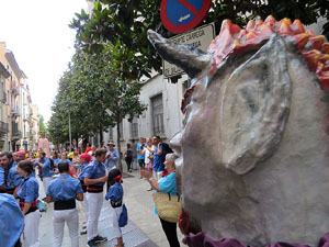 Arribada a Girona de la Flama del Canig&oacute; 2017